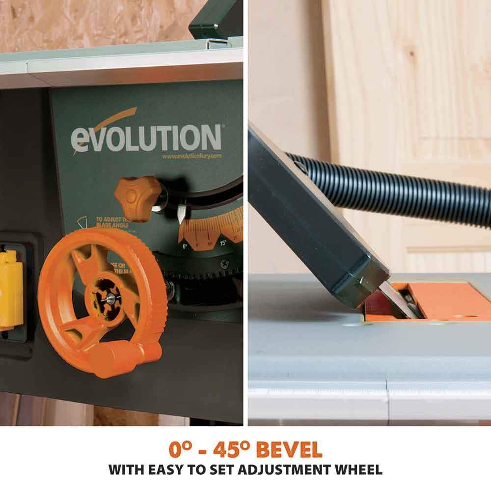 Fierastrau circular cu masa Evolution R255MTS cu disc de taiere multi-materiale de 255mm 1500W