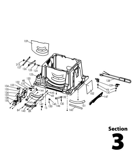 Evolution RAGE5-S Fierastrau de masa Piese de schimb Sectiunea 3 (carcasa motor)