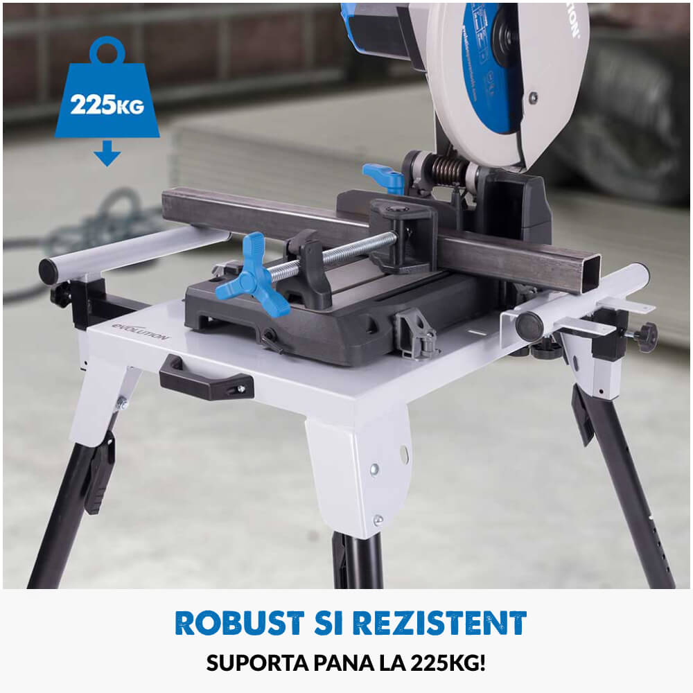 Pachet fierastrau debitat R355CPS de 355 mm cu panza TCT multimaterial + stand
