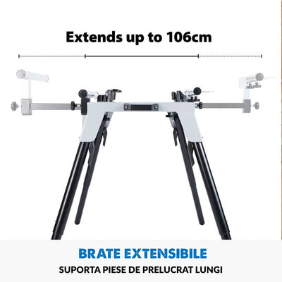 Pachet fierastrau debitat R355CPS de 355 mm cu panza TCT multimaterial + stand