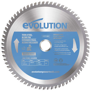 Panza circular pentru taiat otel subtire, pentru fierastraie circulare stationare Evolution 185mm, Ø185 x 20 mm, 68 de dinti vidia TCT